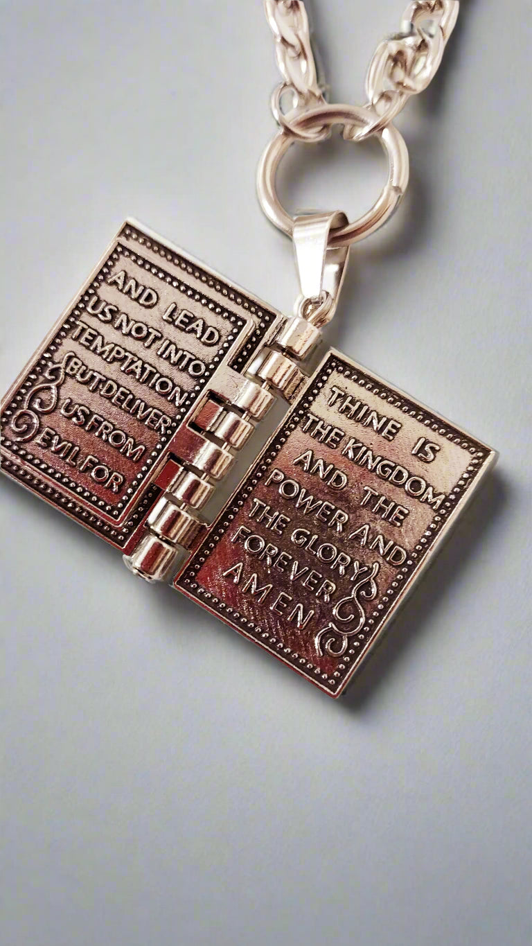 Stainless Steel Bible Pendant Neck Choker / Necklace