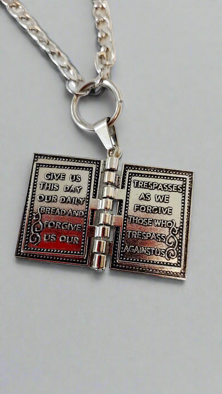 Stainless Steel Bible Pendant Neck Choker / Necklace
