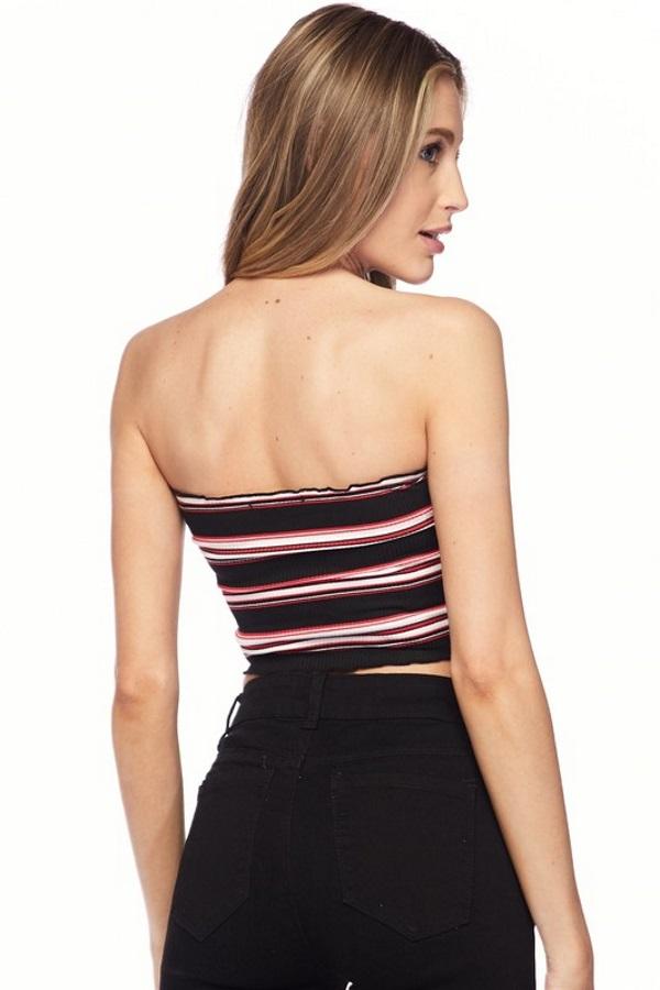 Striped Bandeau Tube