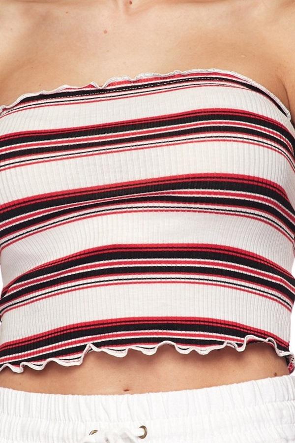 Striped Bandeau Tube