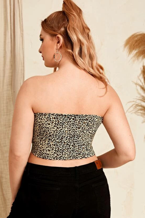Plus Size Animal Print Tube