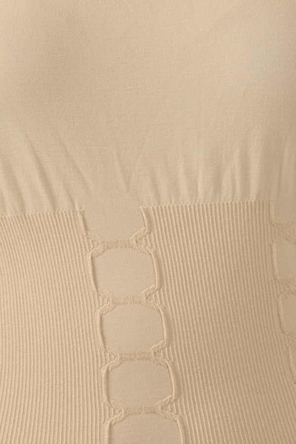 Khaki Embossed Tube Top