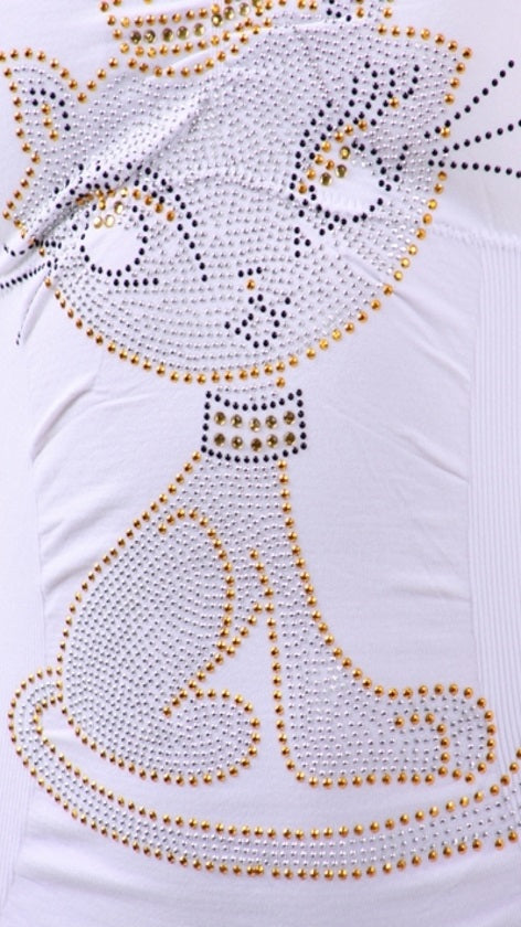 Kitty Rhinestone Tube Top