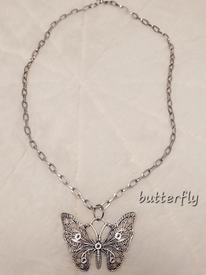 Stainless Steel Butterfly Necklace