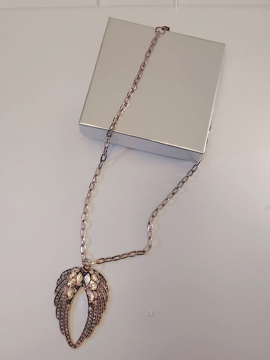 Angel Wing Pendant, Protection Necklace