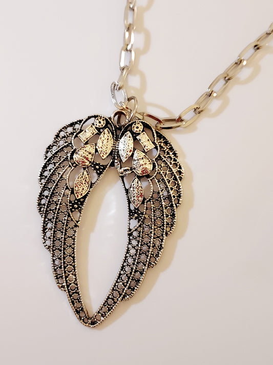 Angel Wing Pendant, Protection Necklace