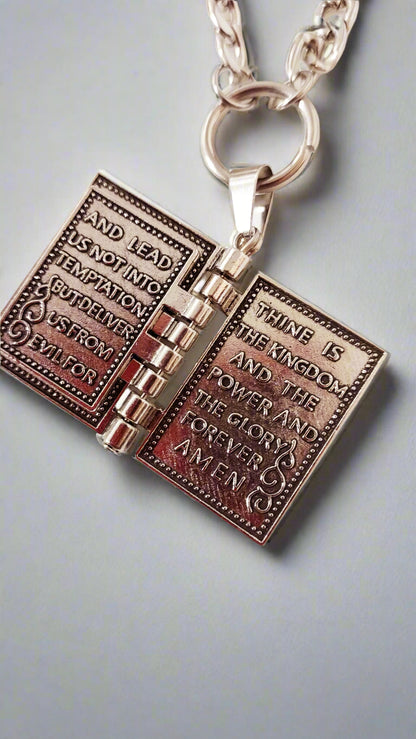 Stainless Steel Bible Pendant Neck Choker / Necklace