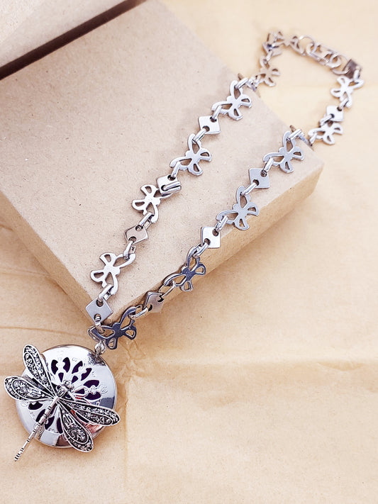 Dragonfly Stainless Steel Necklace