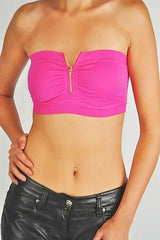 Zip Up Bra Bandeau