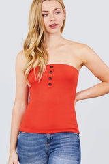 Button Detail Tube Top