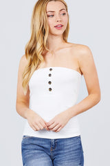 Button Detail Tube Top