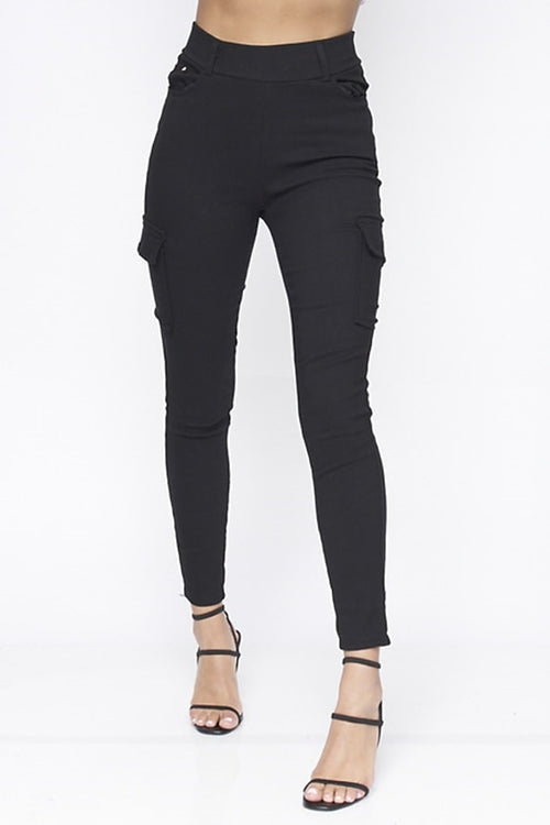 Black Cargo Style Pant
