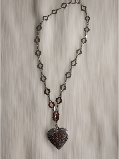 Stainless Steel Lips & Heart  Neck Choker