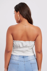 White Plus Size Tube Top
