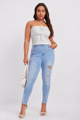 White Plus Size Tube Top