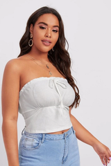 White Plus Size Tube Top