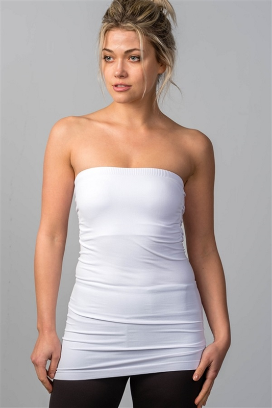 White Linen Tube Top