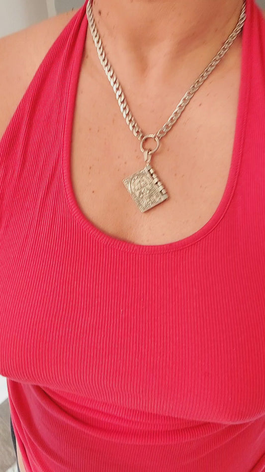 Stainless Steel Bible Pendant Neck Choker / Necklace