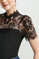 Pretty Black Lace Top